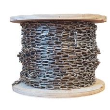 Цепь нержавеющая длиннозвенная горячеоцинкованная AISI 304 3х26х12х26 мм DIN 763